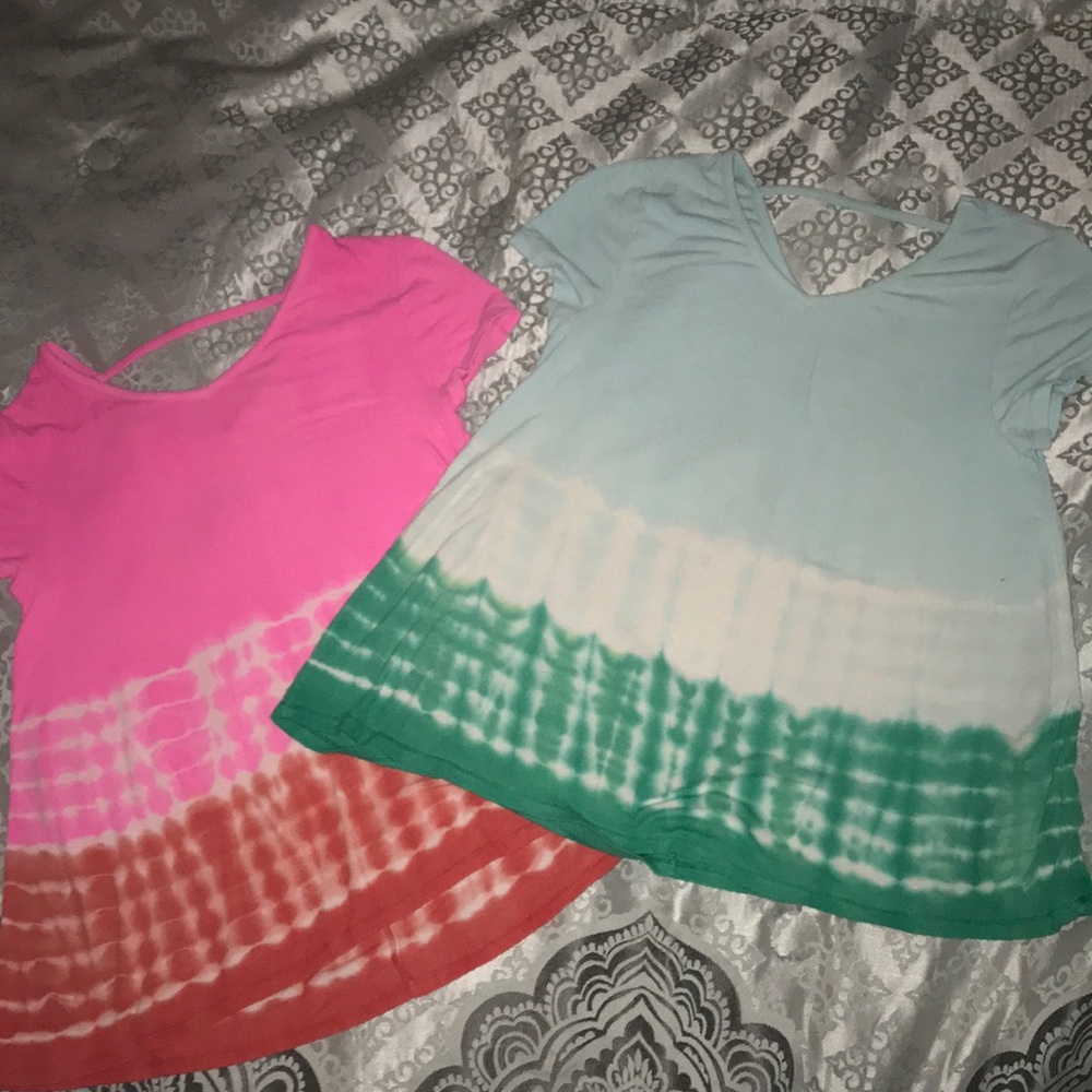 **LOT OF 2**💞JUSTICE GIRLS TYE DYE SWING TOP💞